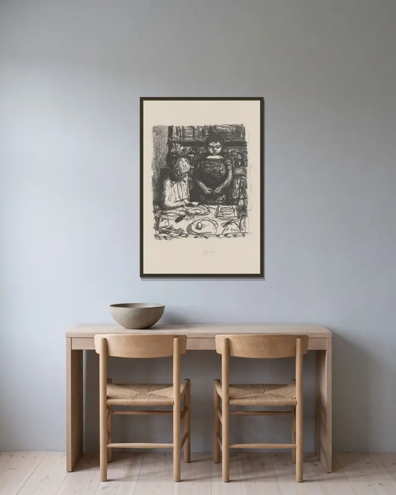 Menu, Pierre Bonnard v rámu na stěně