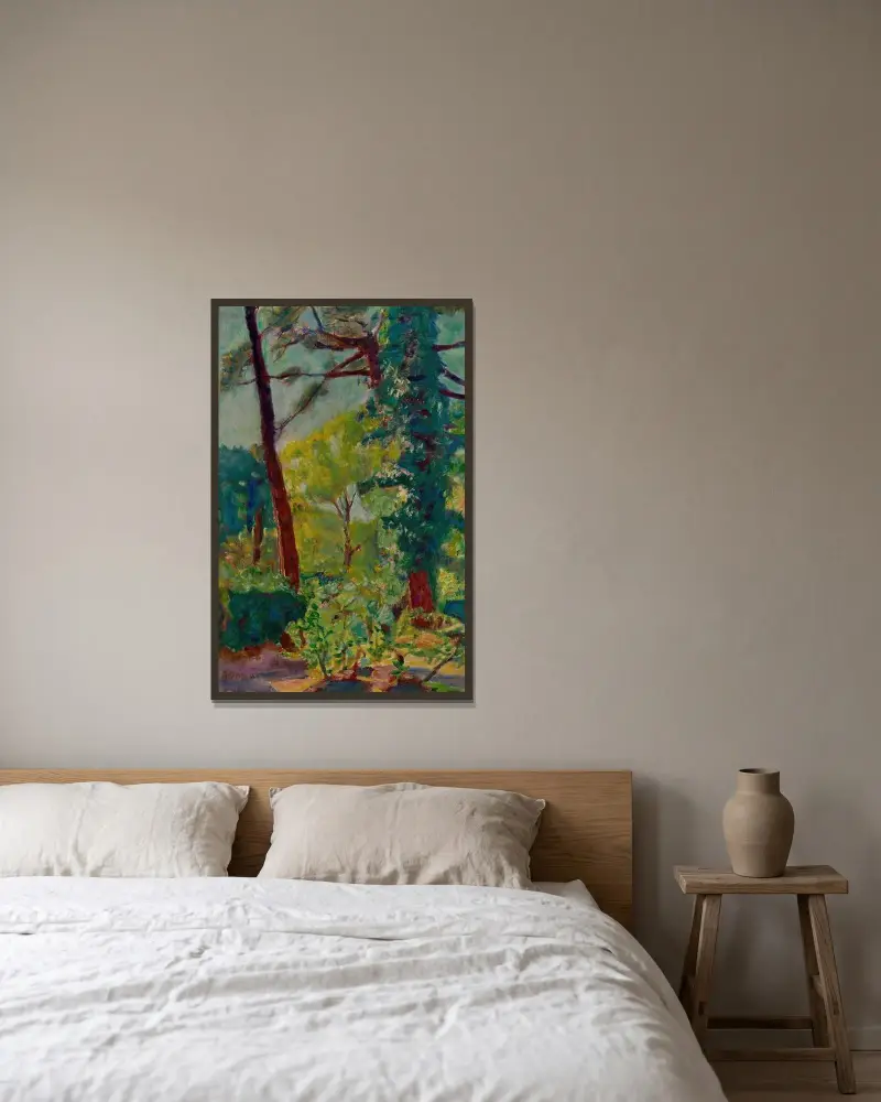 Der Park von Pierre Bonnard gerahmt an einer Wand