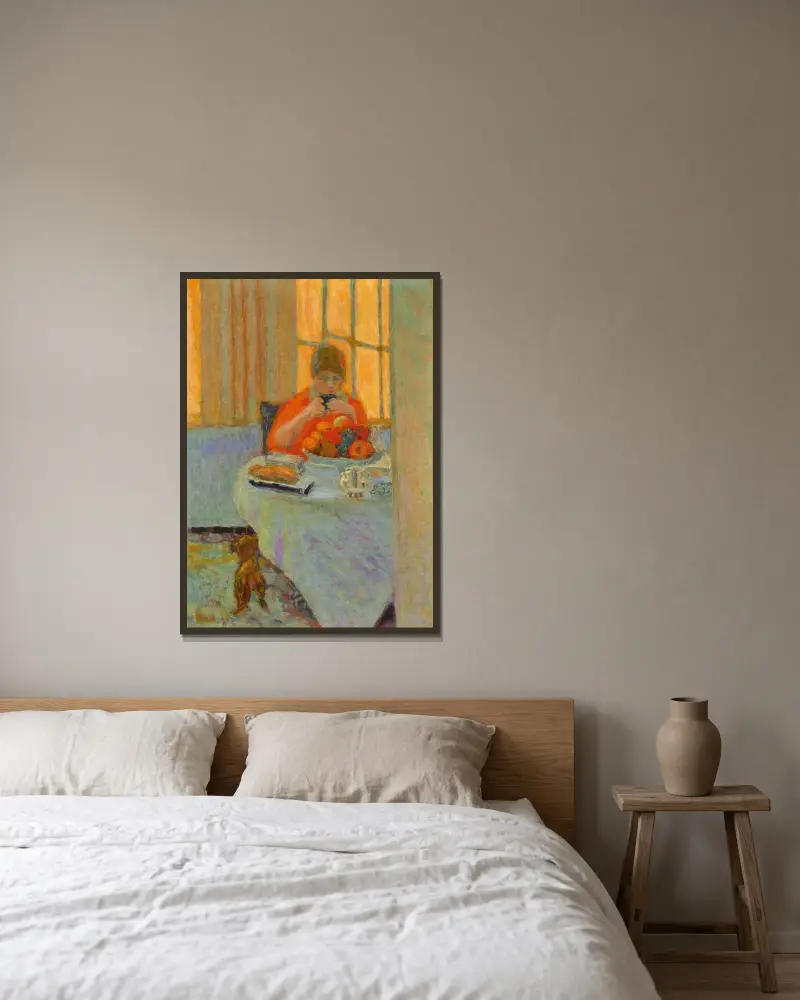 Snídaně, Pierre Bonnard v rámu na stěně