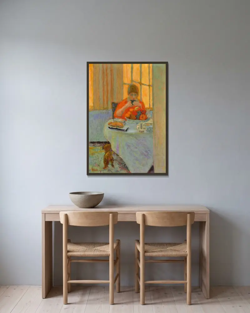 Snídaně, Pierre Bonnard v rámu na stěně