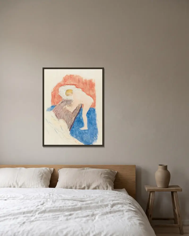 Akt u vany, Pierre Bonnard v rámu na stěně