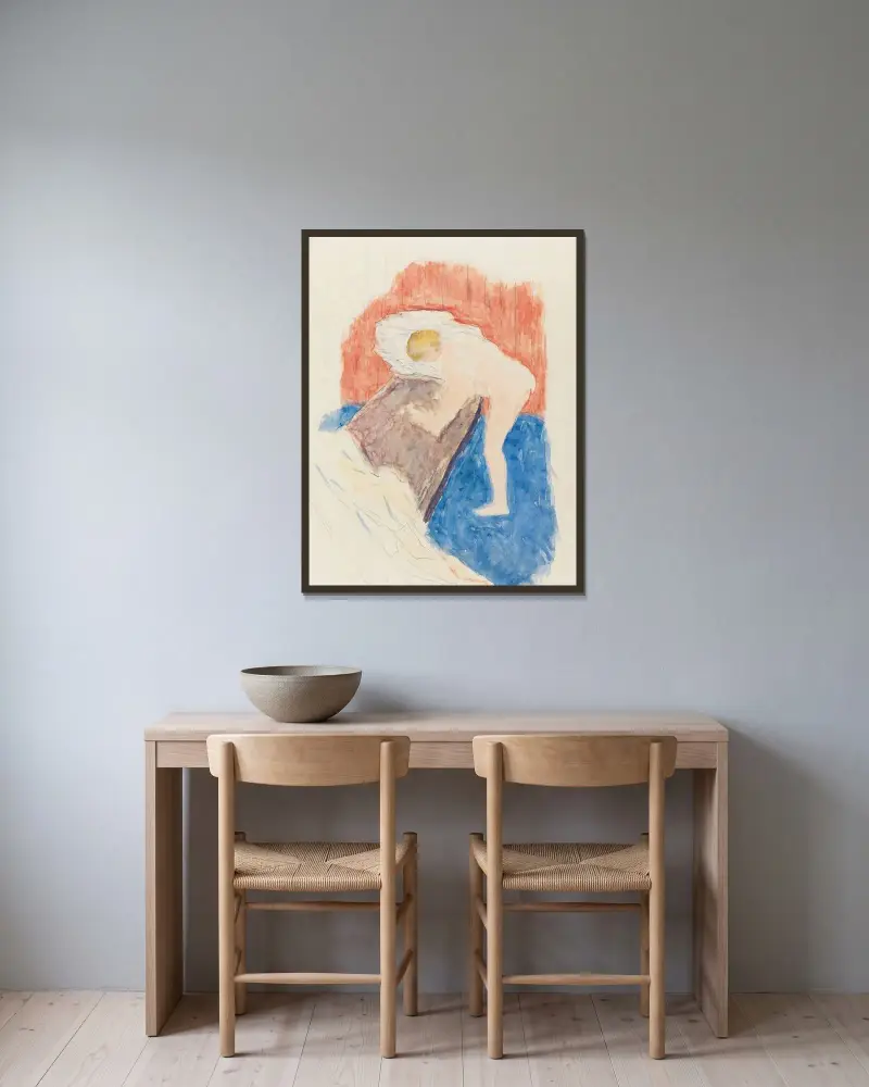 Akt u vany, Pierre Bonnard v rámu na stěně