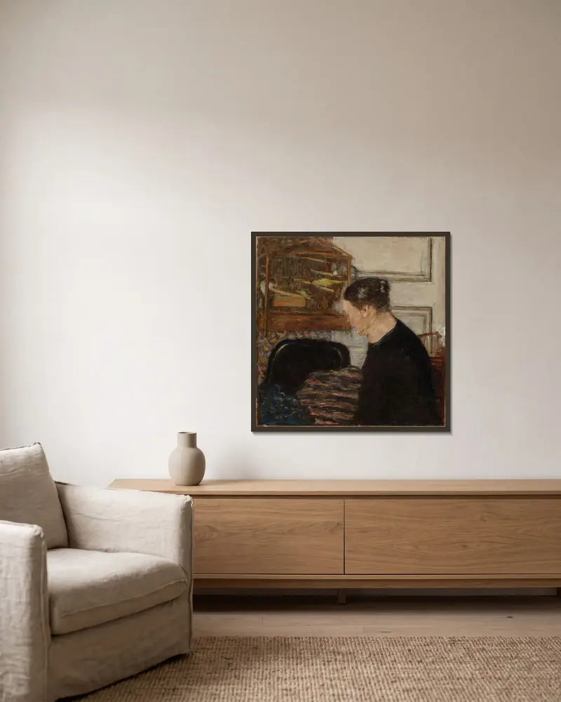 Portrait de Mme Frédéric Mertzdorff, grand-mère de l’artiste av Pierre Bonnard inramad på en vägg