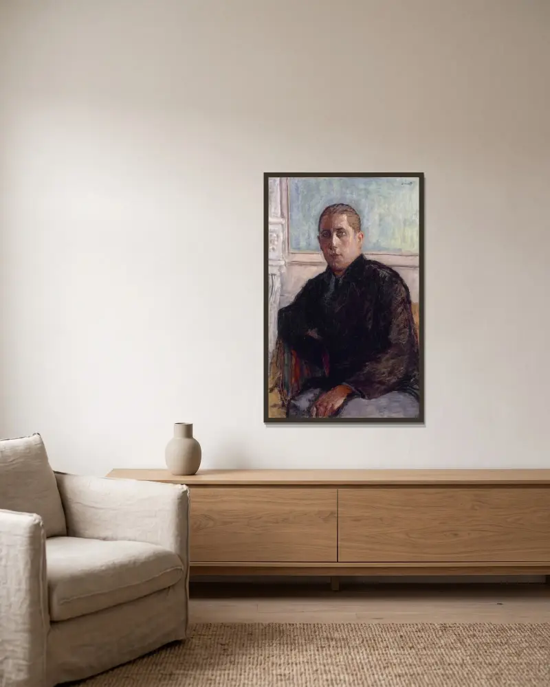 Portrait du docteur Maurice Girardin av Pierre Bonnard inramad på en vägg
