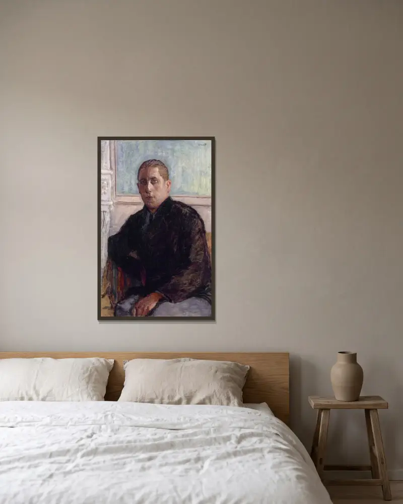 Portrait du docteur Maurice Girardin av Pierre Bonnard inramad på en vägg