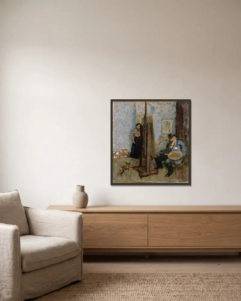 Malerens atelier, Pierre Bonnard v rámu na stěně