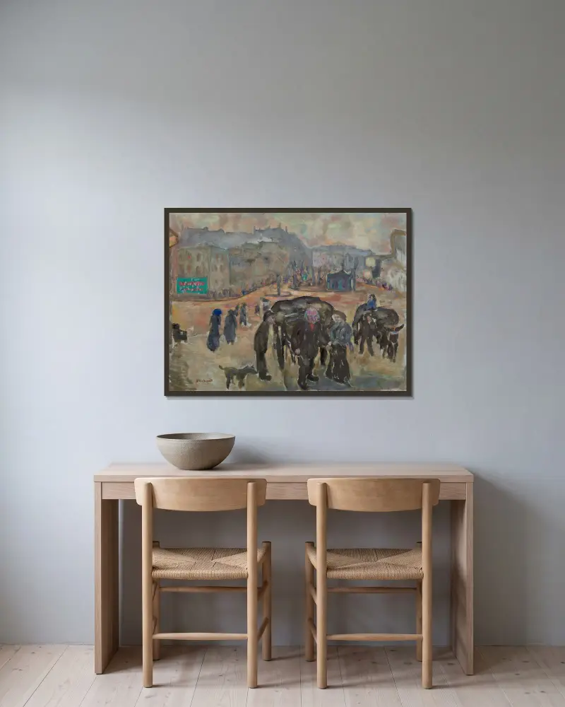 Sběrači hadrů (Les Chiffonniers), Pierre Bonnard v rámu na stěně