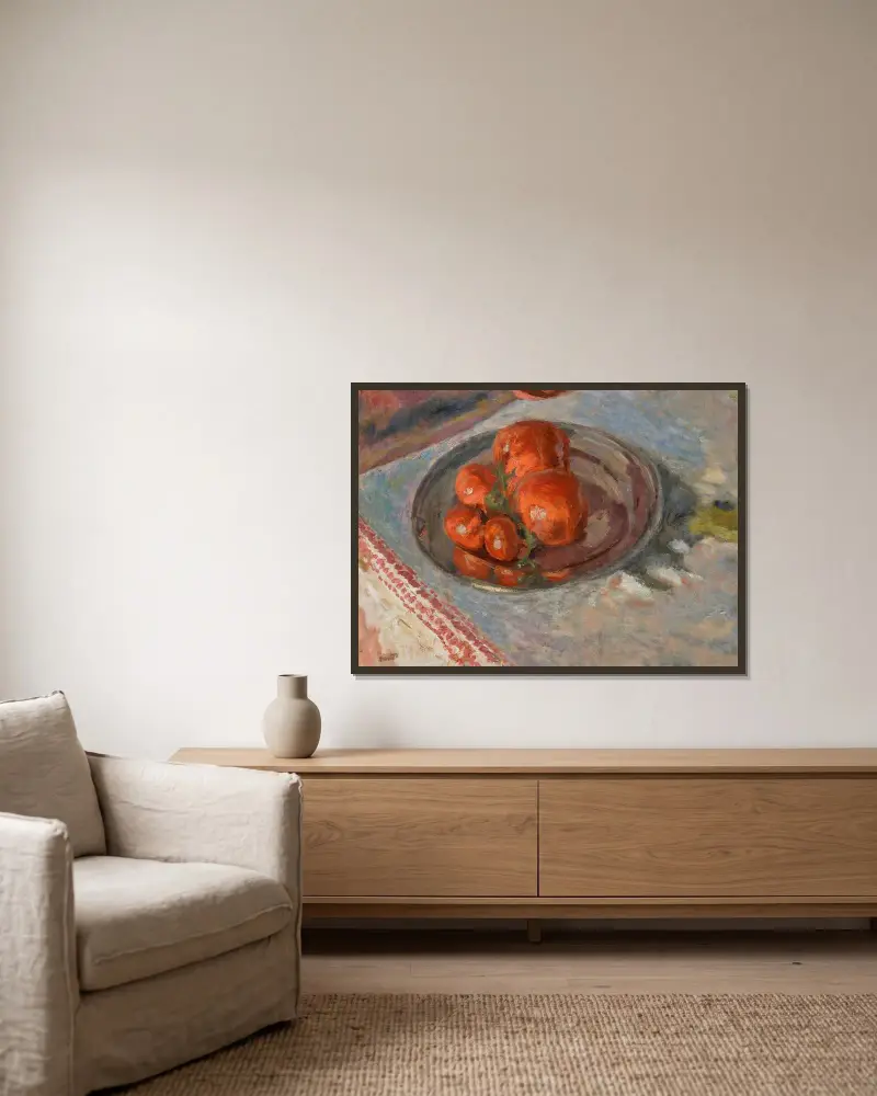 Tomaten von Pierre Bonnard gerahmt an einer Wand