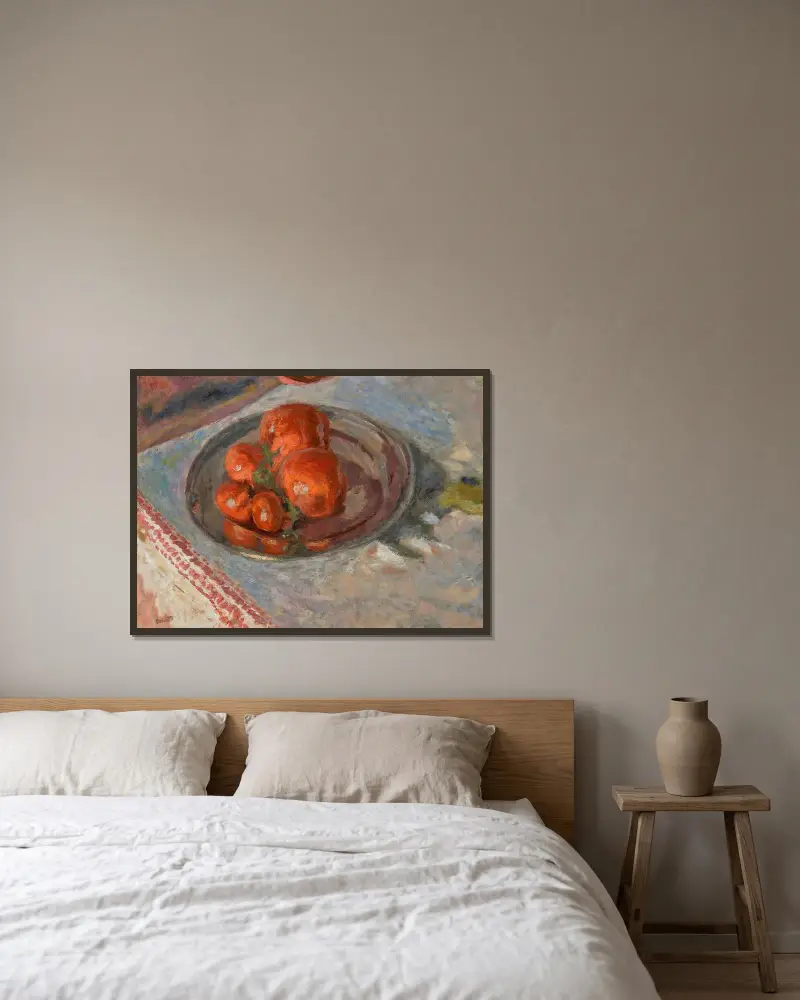 Tomaten von Pierre Bonnard gerahmt an einer Wand