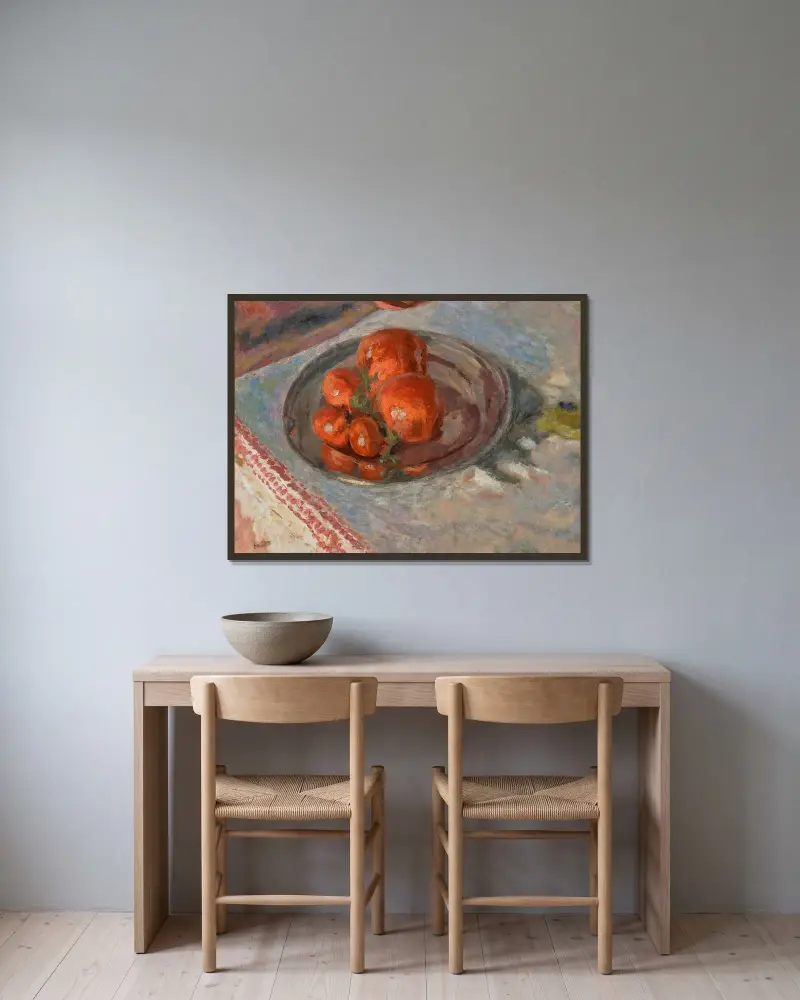 Tomaten von Pierre Bonnard gerahmt an einer Wand