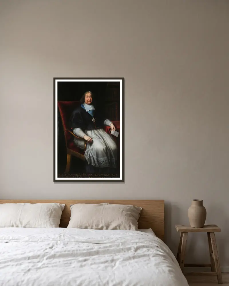 Monseigneur Charles-Maurice Le Tellier von Pierre Mignard gerahmt an einer Wand