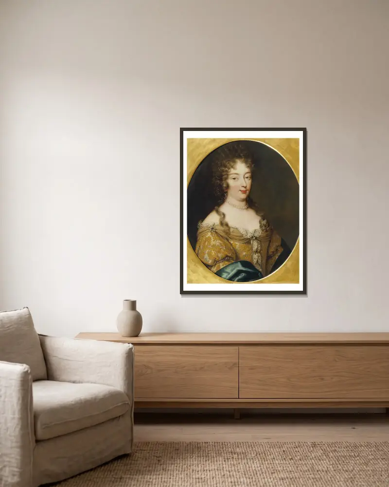 Olympia Mancini (1639–1708) von Pierre Mignard gerahmt an einer Wand