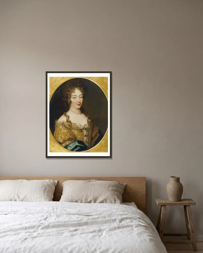 Olympia Mancini (1639–1708) von Pierre Mignard gerahmt an einer Wand