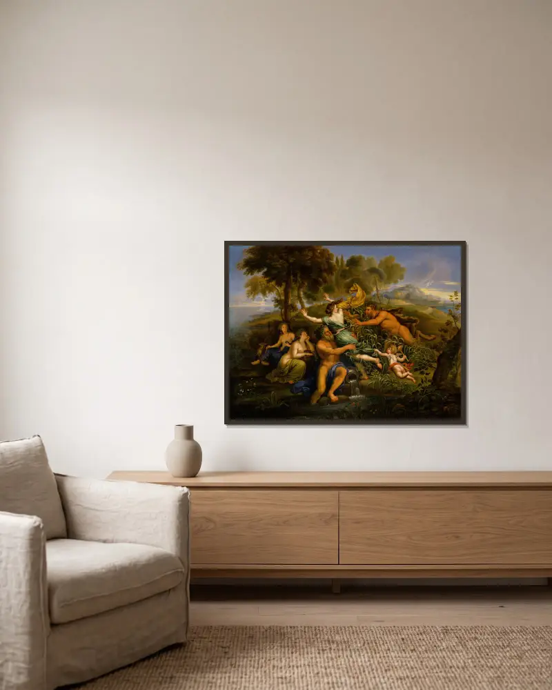 Pan a Syrinx, Pierre Mignard v rámu na stěně