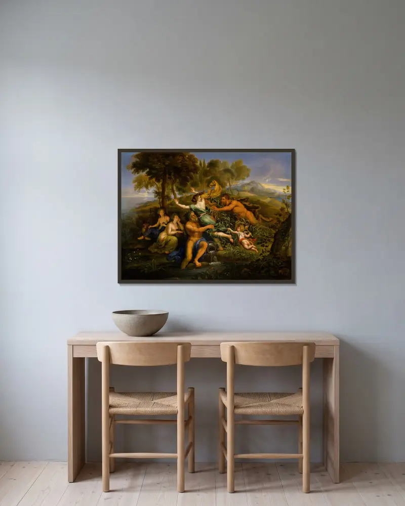 Pan a Syrinx, Pierre Mignard v rámu na stěně