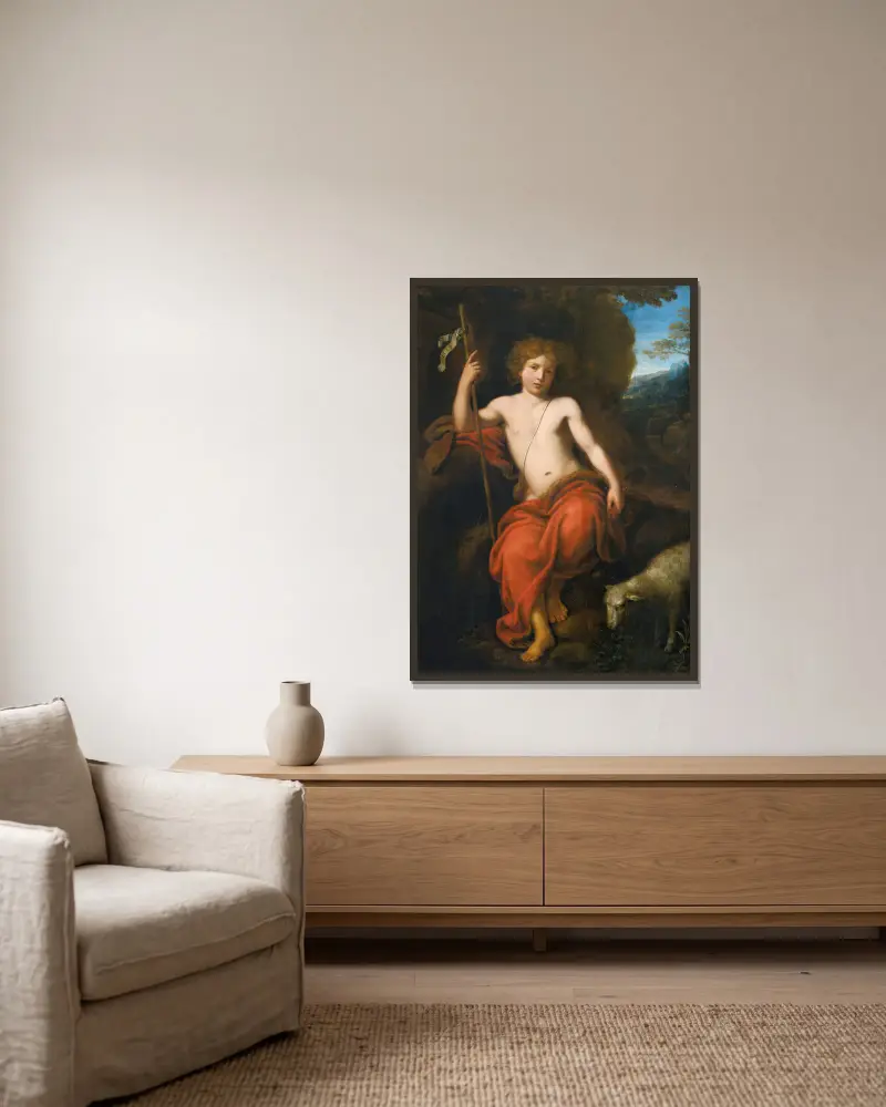 Svatý Jan Křtitel, Pierre Mignard v rámu na stěně