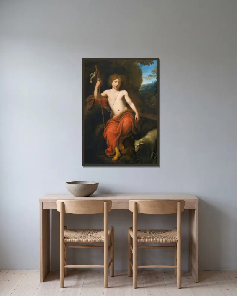 Svatý Jan Křtitel, Pierre Mignard v rámu na stěně
