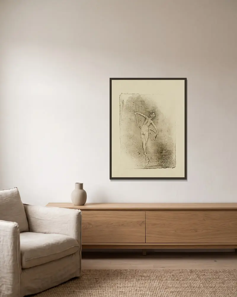 Das Glück von Pierre Roche gerahmt an einer Wand