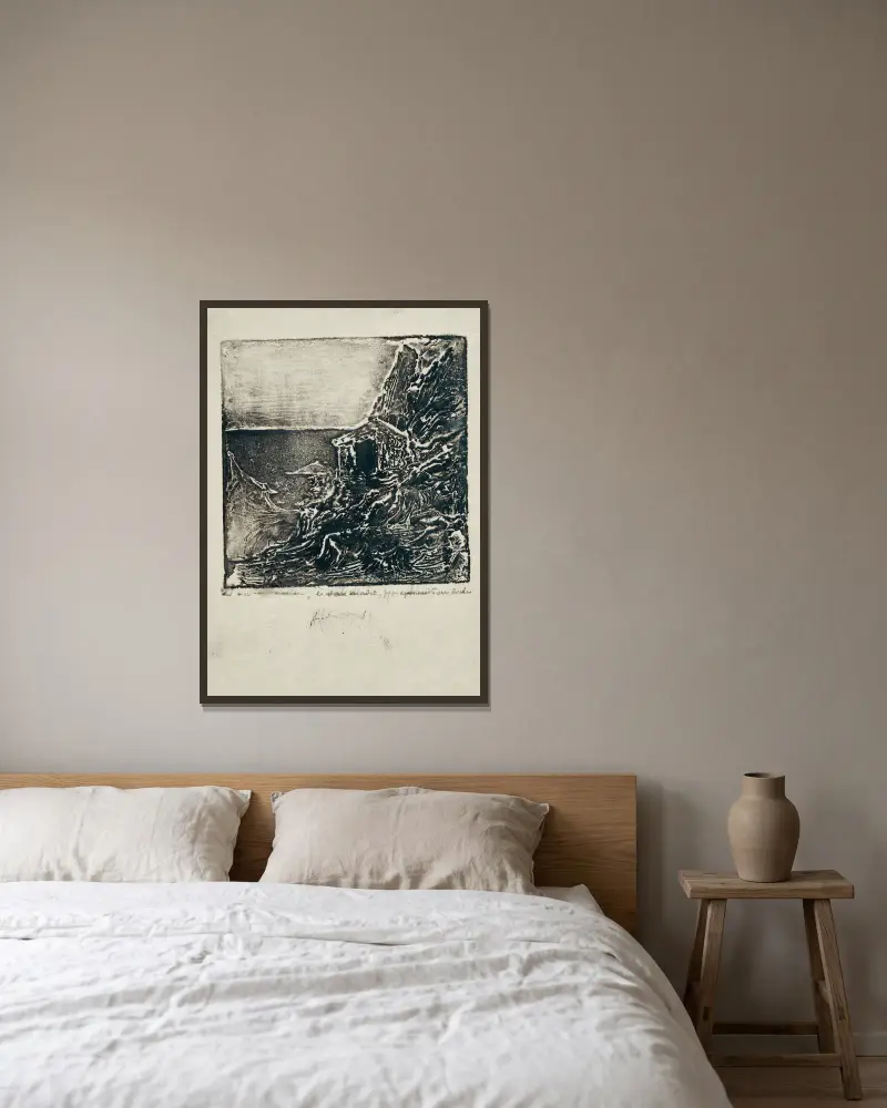 Le Vau-Madet (Pordic) von Pierre Roche gerahmt an einer Wand