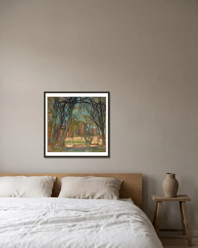 Wiosenne słońce (Lentezon); Ruina zamku; Brederode, Piet Mondrian w ramie na ścianie