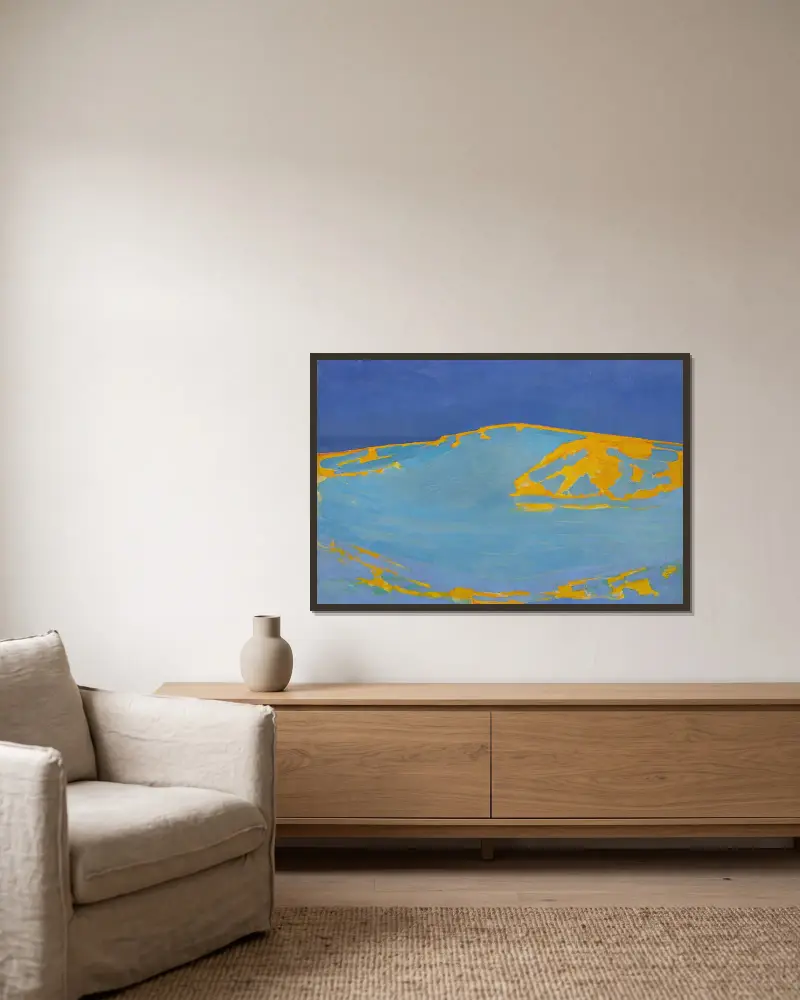 Summer, Dune in Zeeland av Piet Mondrian inramad på en vägg