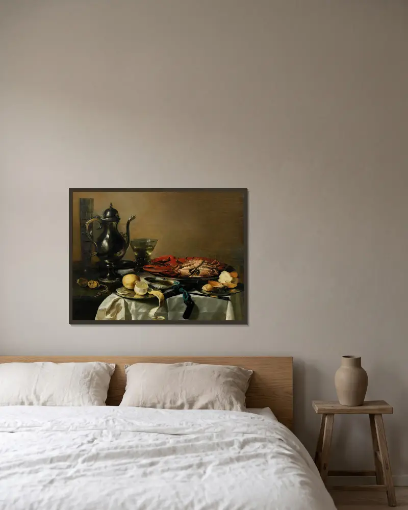 Martwa natura, 1643 – Nr. 1, Pieter Claesz w ramie na ścianie