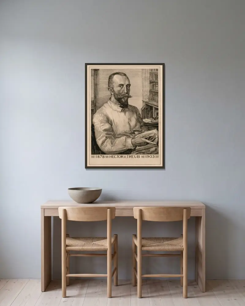 Portret Hectora Treuba, Pieter Dupont w ramie na ścianie
