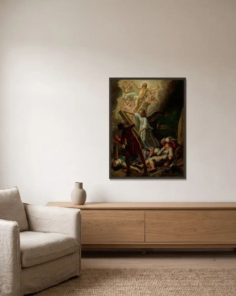 Zmrtvýchvstání, Pieter Lastman v rámu na stěně