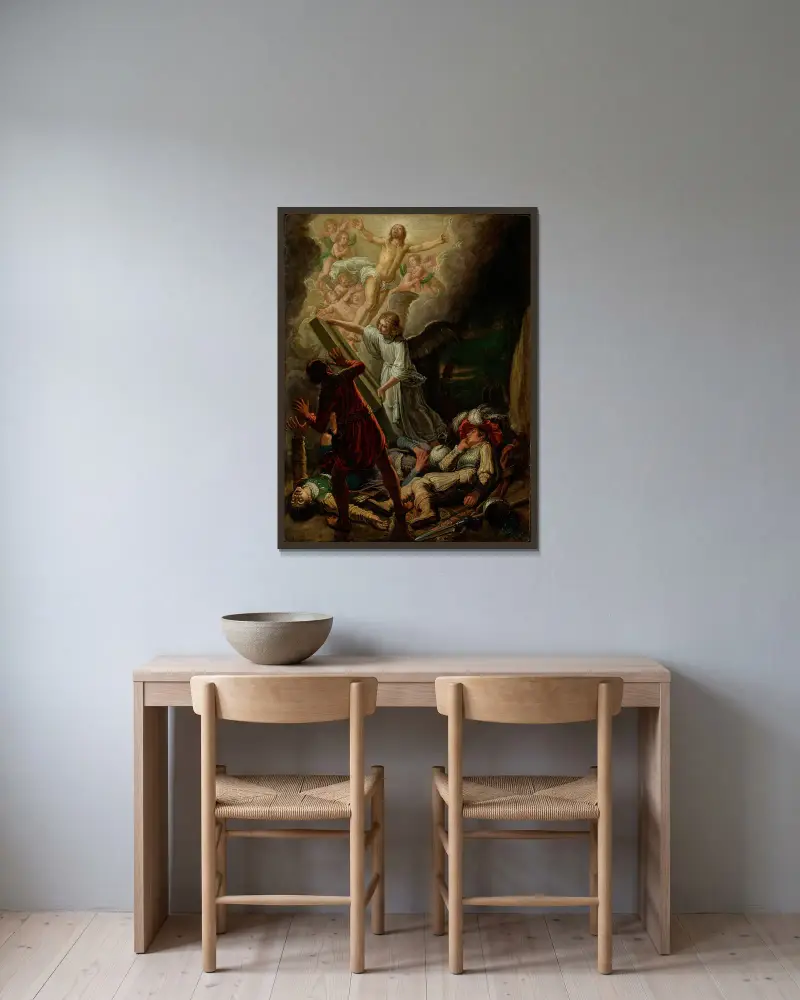 Zmrtvýchvstání, Pieter Lastman v rámu na stěně