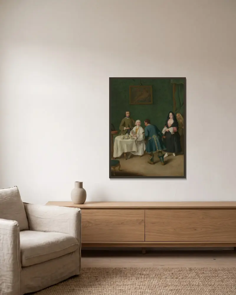 Pokušení, Pietro Longhi v rámu na stěně