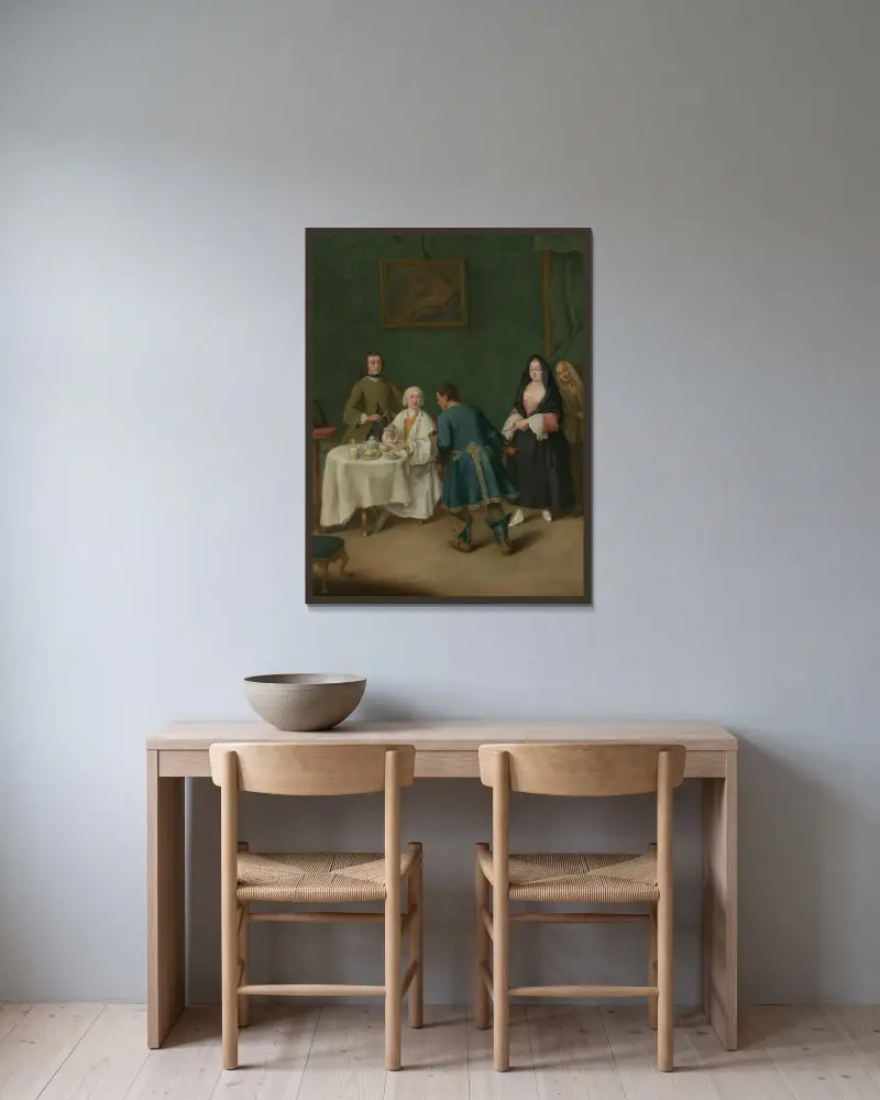 Pokušení, Pietro Longhi v rámu na stěně
