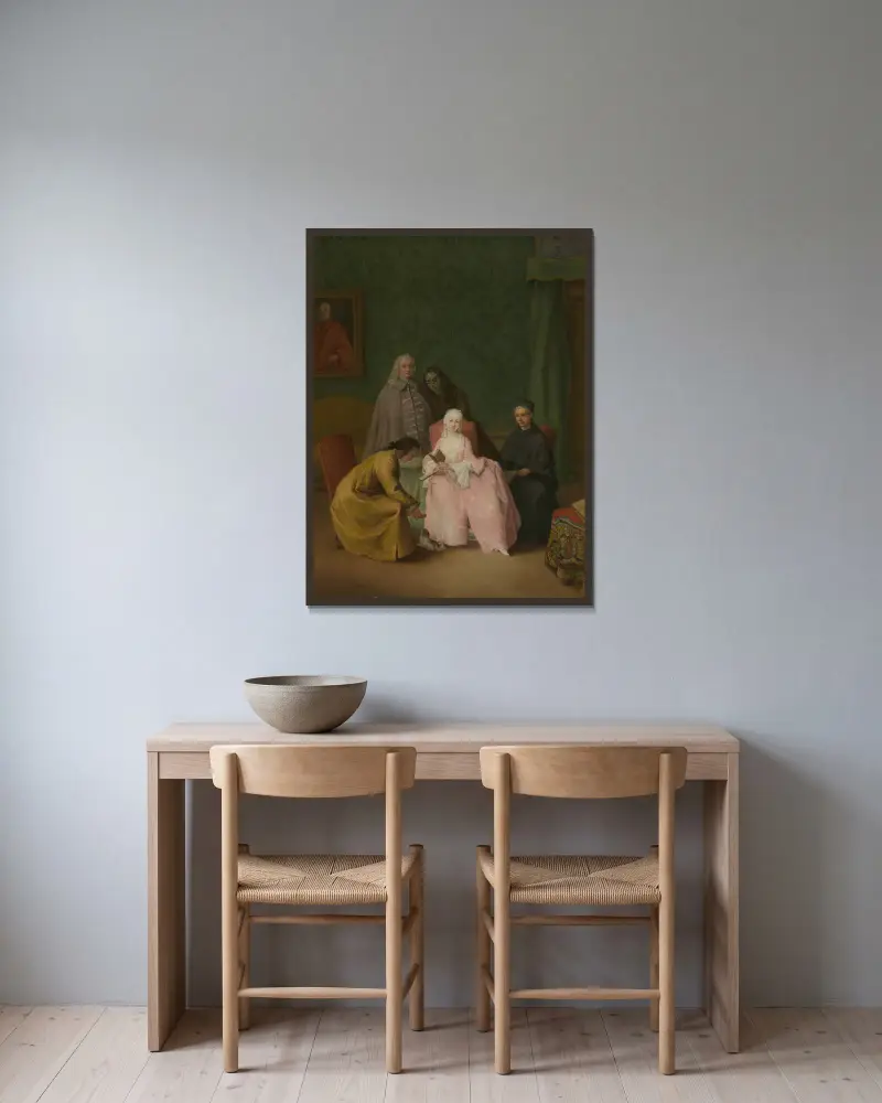 Návštěva, Pietro Longhi v rámu na stěně