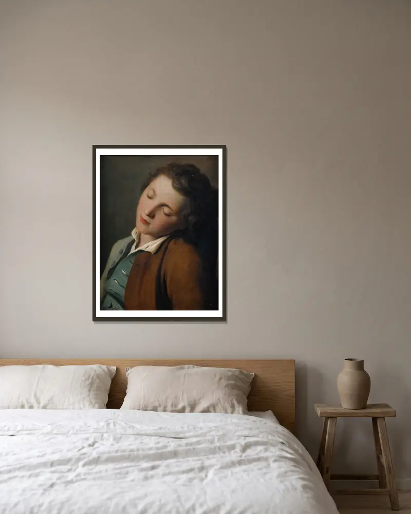 Spící chlapec, Pietro Rotari v rámu na stěně