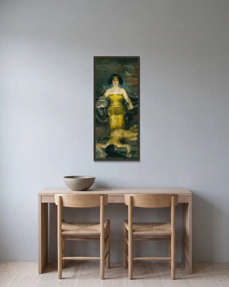 Babylon av Alice Pike Barney inramad på en vägg