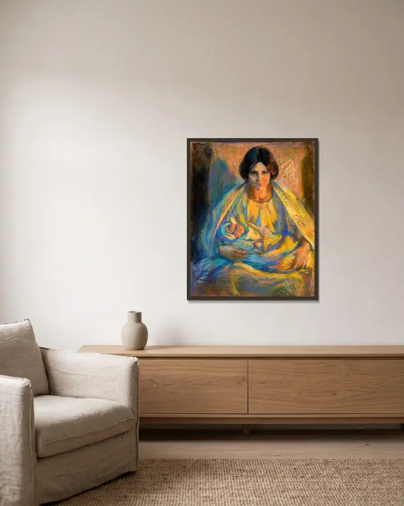Im Lampenlicht von Alice Pike Barney gerahmt an einer Wand