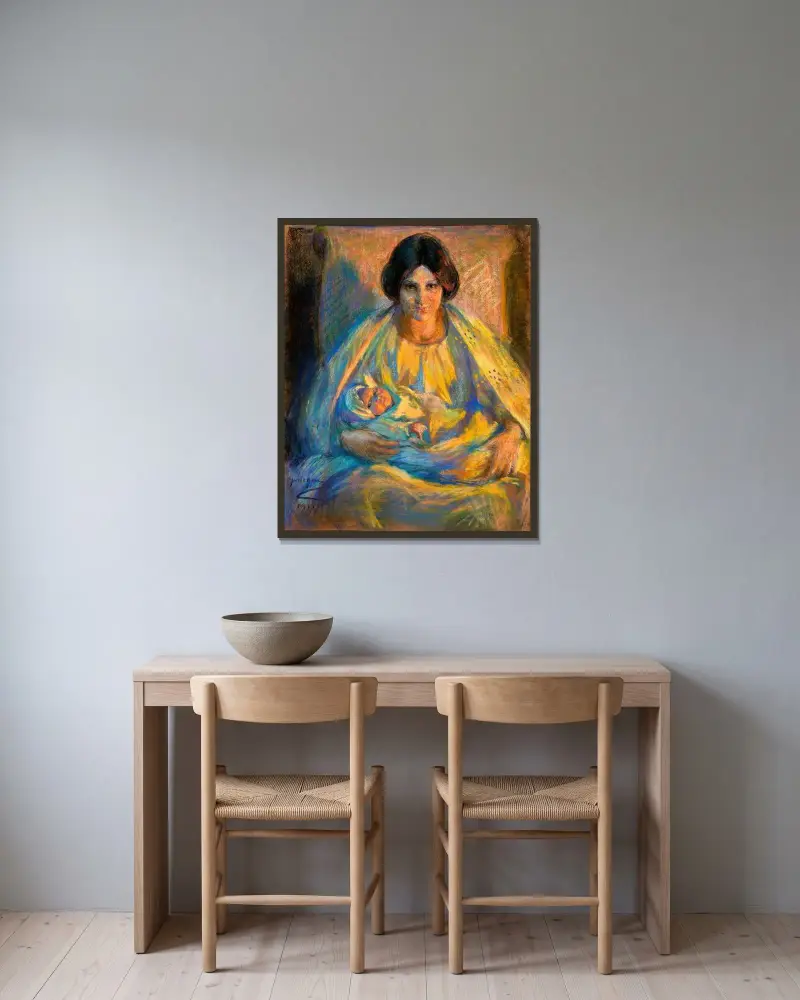 Im Lampenlicht von Alice Pike Barney gerahmt an einer Wand
