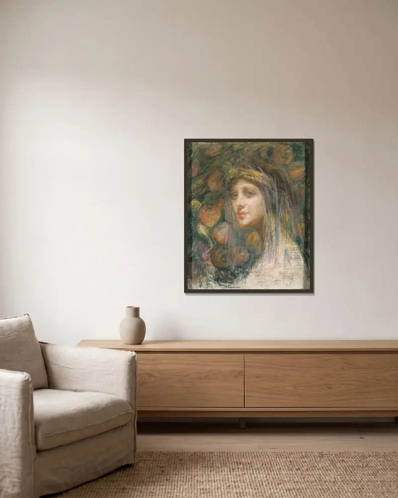 Ceres av Alice Pike Barney inramad på en vägg