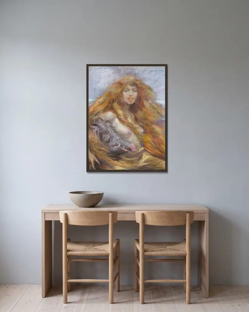 Circe av Alice Pike Barney inramad på en vägg