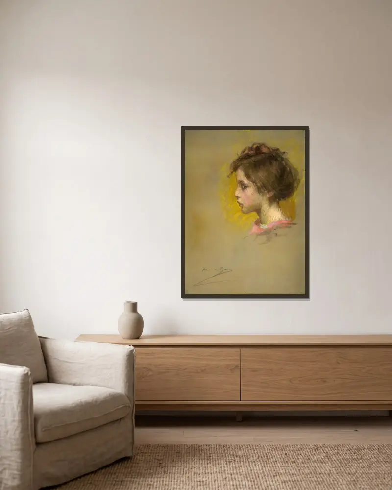 Claudine von Alice Pike Barney gerahmt an einer Wand