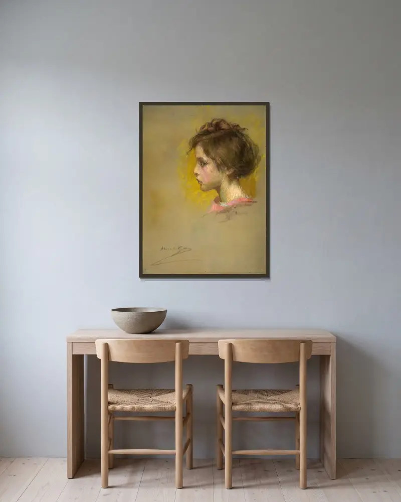 Claudine von Alice Pike Barney gerahmt an einer Wand