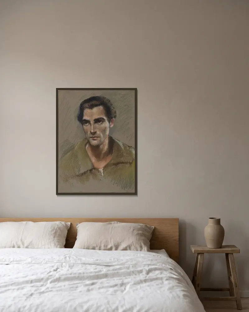 Edward Leiter av Alice Pike Barney inramad på en vägg