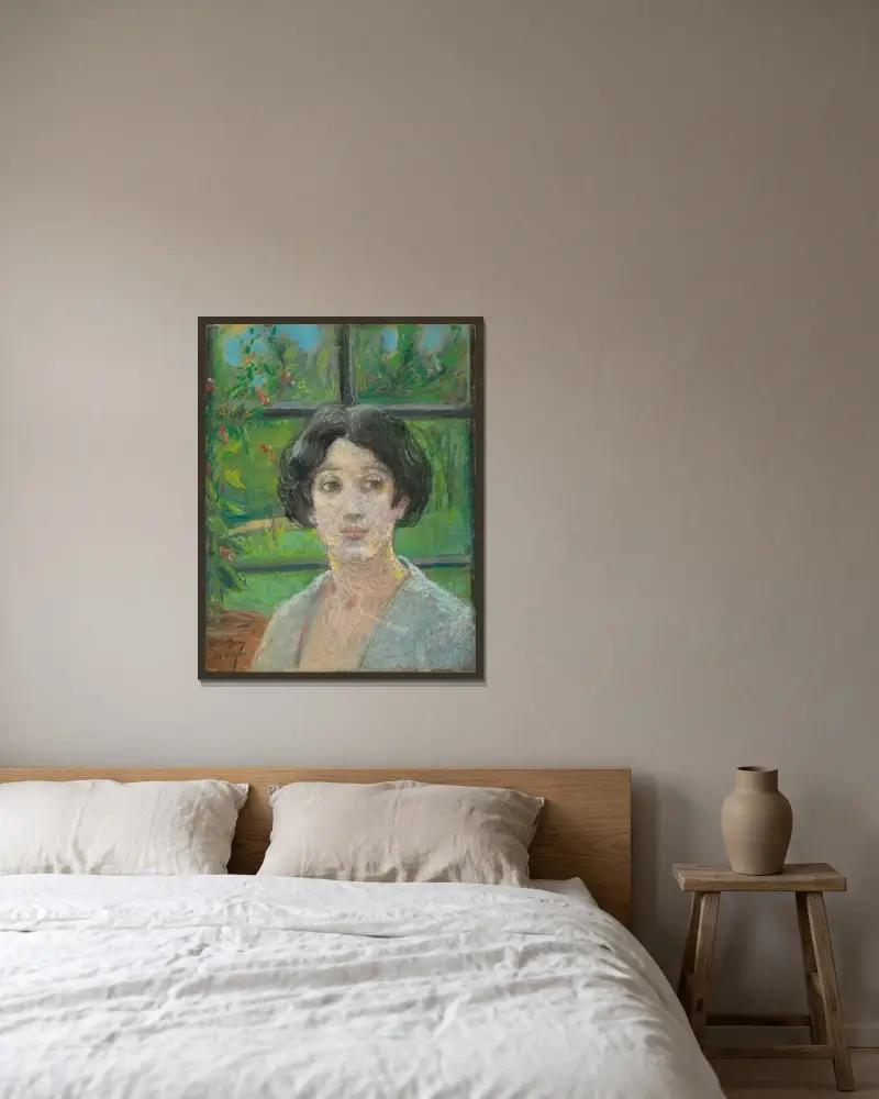 Garden Window av Alice Pike Barney inramad på en vägg