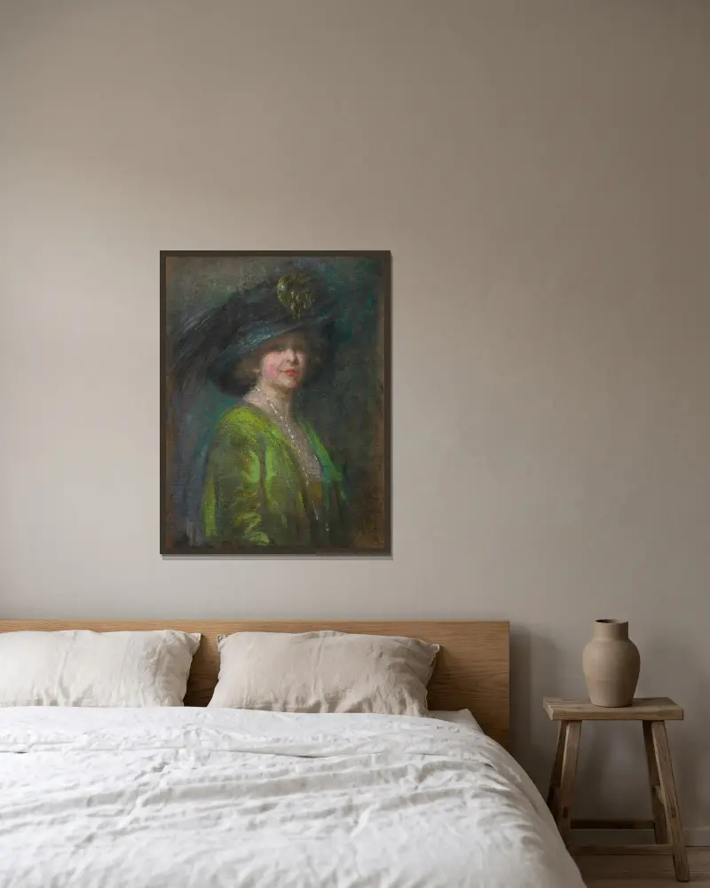 Klobouk a stín, Alice Pike Barney v rámu na stěně