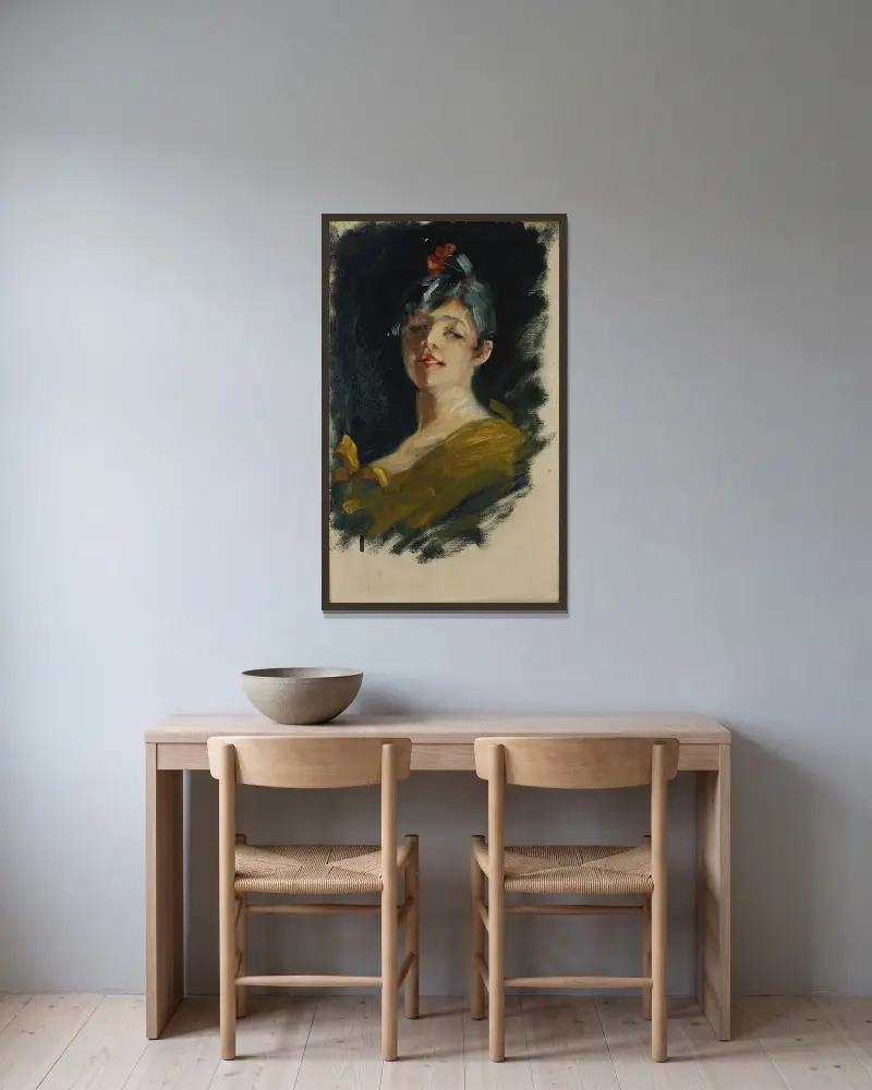 In Life av Alice Pike Barney inramad på en vägg