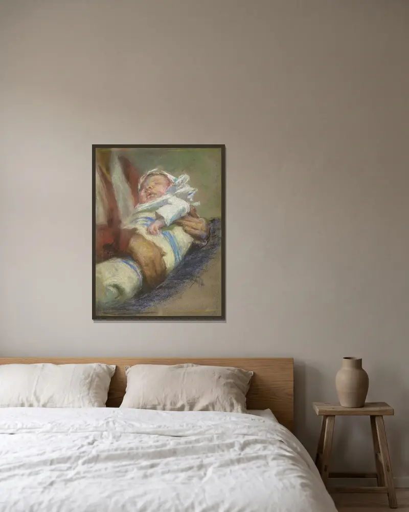 V plenkách, Alice Pike Barney v rámu na stěně