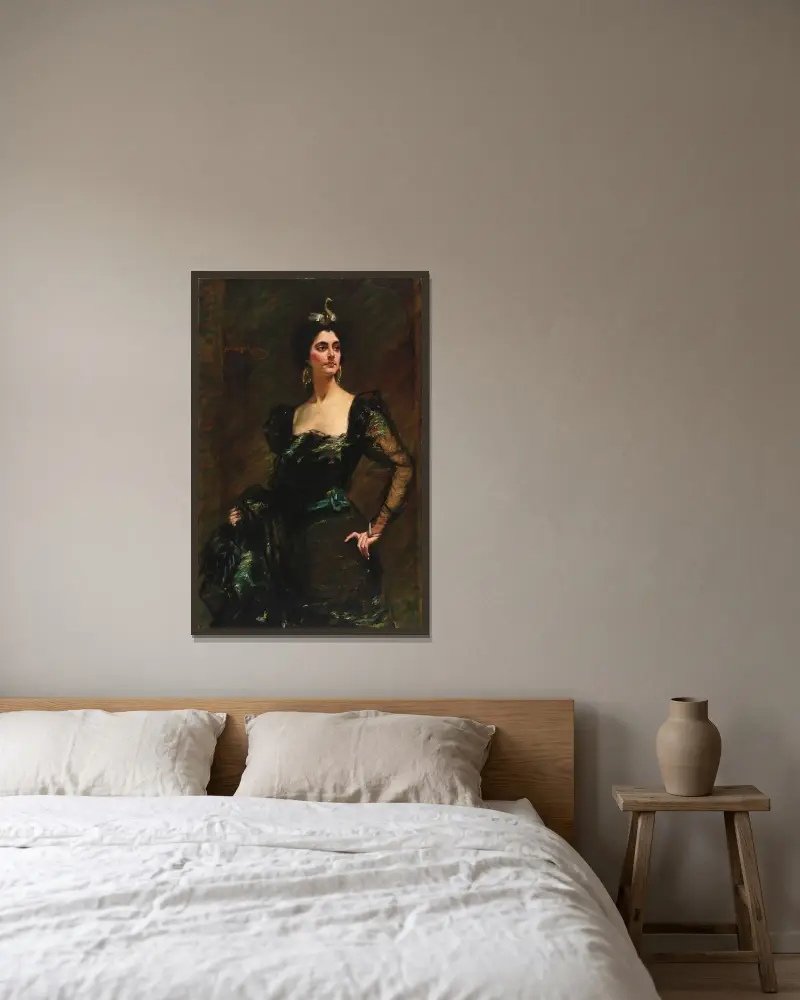 Kate Deering Ridgely av Alice Pike Barney inramad på en vägg