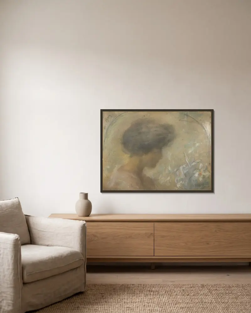 Lilien von Alice Pike Barney gerahmt an einer Wand