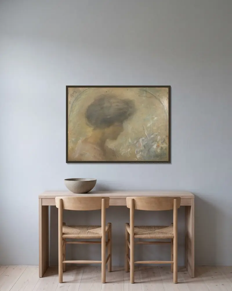 Lilien von Alice Pike Barney gerahmt an einer Wand