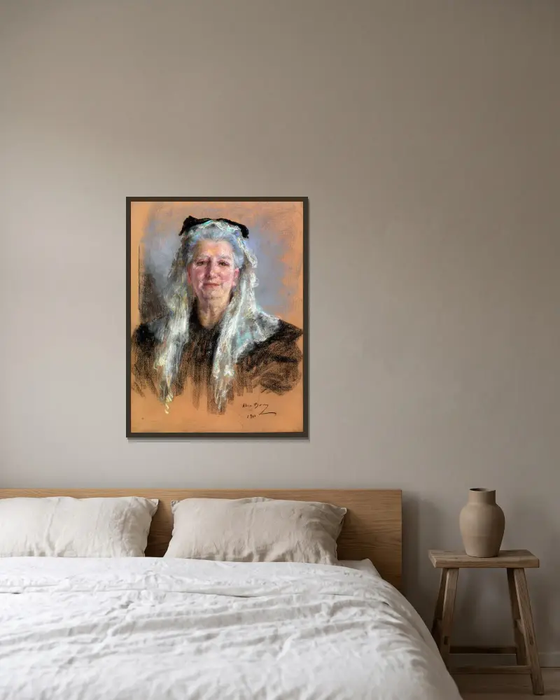 Madame Girard av Alice Pike Barney inramad på en vägg