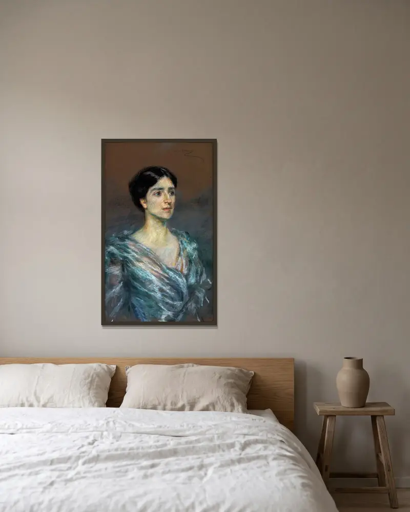 Marianne Girard av Alice Pike Barney inramad på en vägg